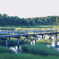 Woodland Bridge Reflection Mural Wallpaper - pure wallpaper artwork