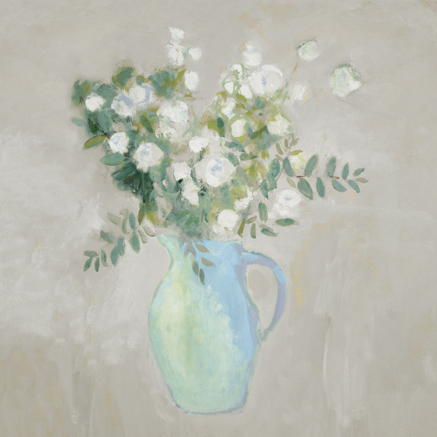 A Pitcher of Garden Flowers Light Mural Wallpaper