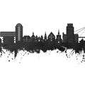 Stavanger Norway Skyline Black & White Mural Wallpaper - pure wallpaper artwork