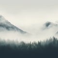 Winter Mountain View Mural Wallpaper - pure wallpaper artwork
