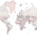 World Map Cities - Betsy Mural Wallpaper - pure wallpaper artwork
