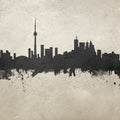 Toronto Canada Skyline Concrete Mural Wallpaper - pure wallpaper artwork