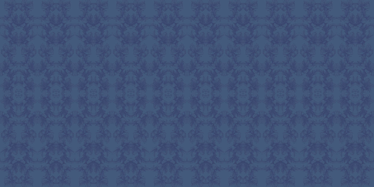 Flower Bridges Small Blue Mural Wallpaper - pure wallpaper artwork