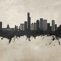 Edmonton Canada Skyline Concrete Mural Wallpaper - pure wallpaper artwork