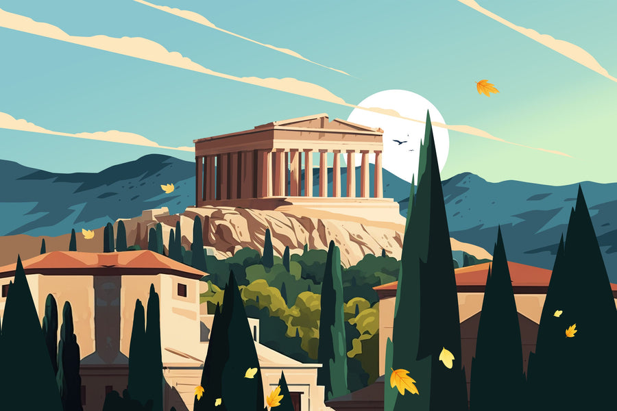 Travel Athens Mural Wallpaper