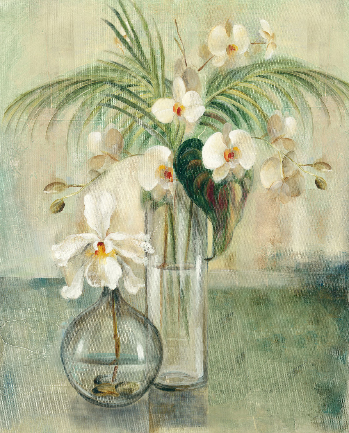 Silver Orchids III Mural Wallpaper - pure wallpaper artwork