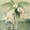 Silver Orchids III Mural Wallpaper - pure wallpaper artwork