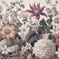 Dahlia Days, Rosy Fudge Mural Wallpaper - pure wallpaper artwork