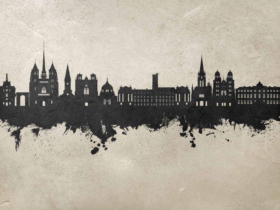 Dijon France Skyline Concrete Mural Wallpaper