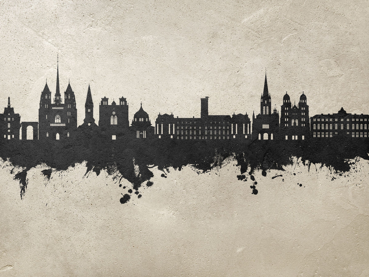 Dijon France Skyline Concrete Mural Wallpaper - pure wallpaper artwork