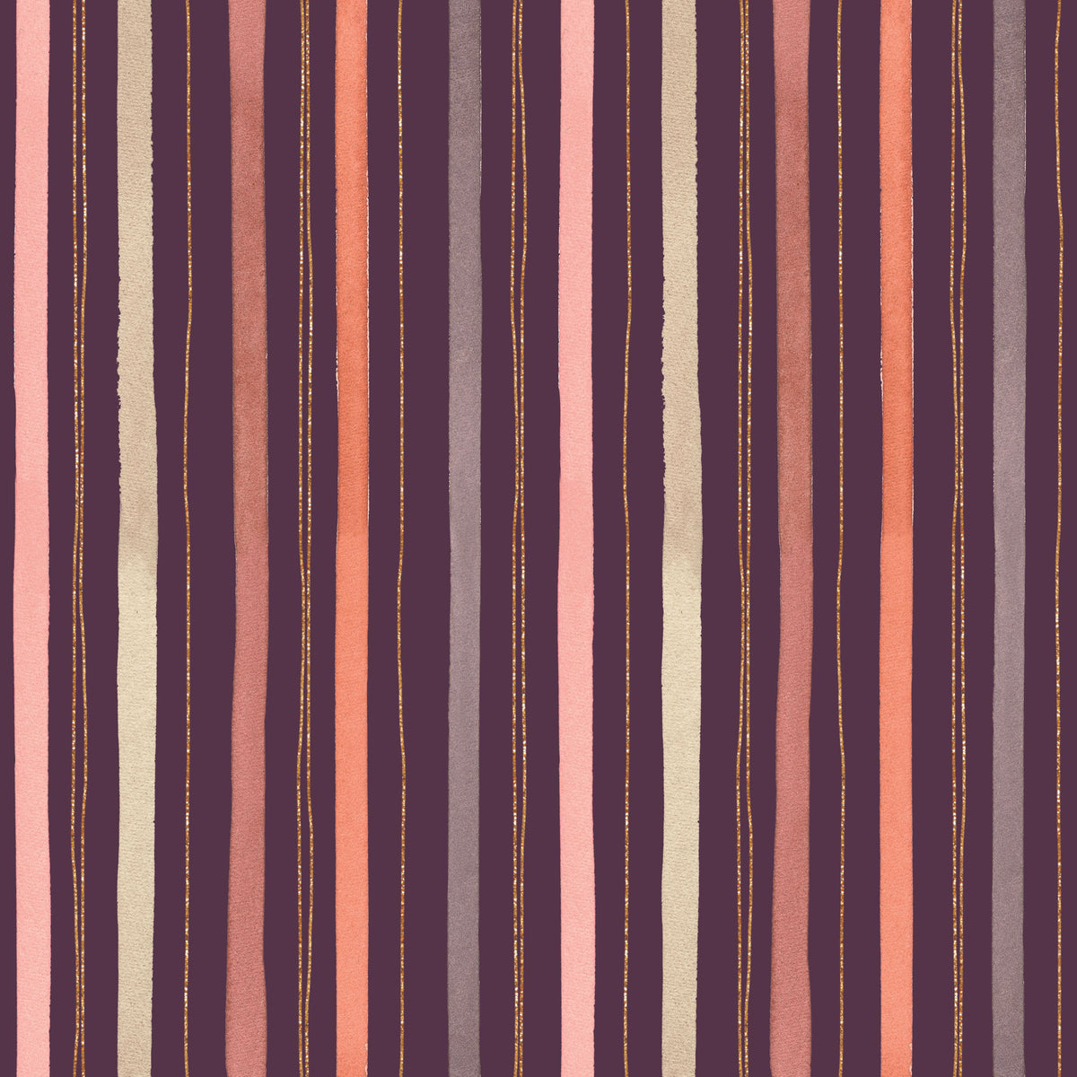 Bloom Lines Purple Mural Wallpaper - pure wallpaper artwork