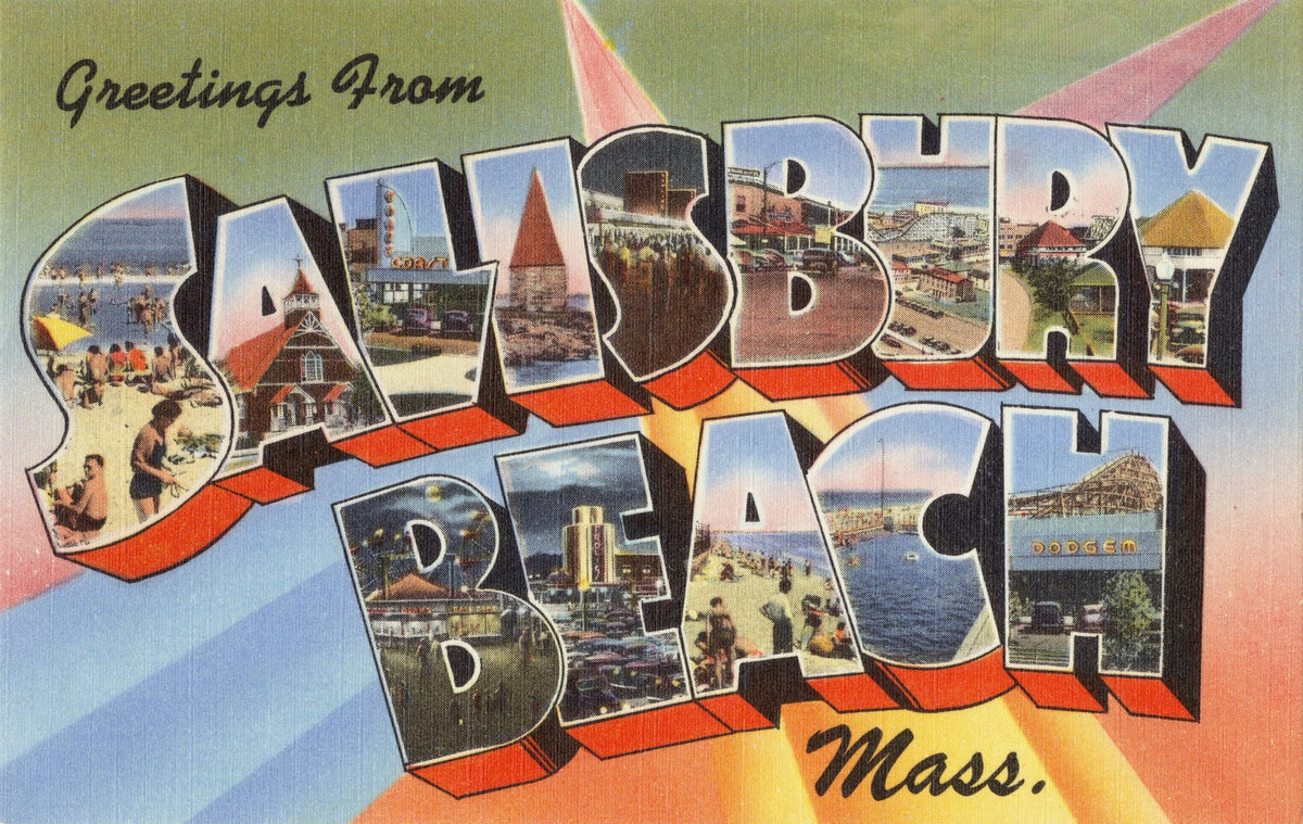 Greetings From Salisbury Beach Mural Wallpaper - pure wallpaper artwork