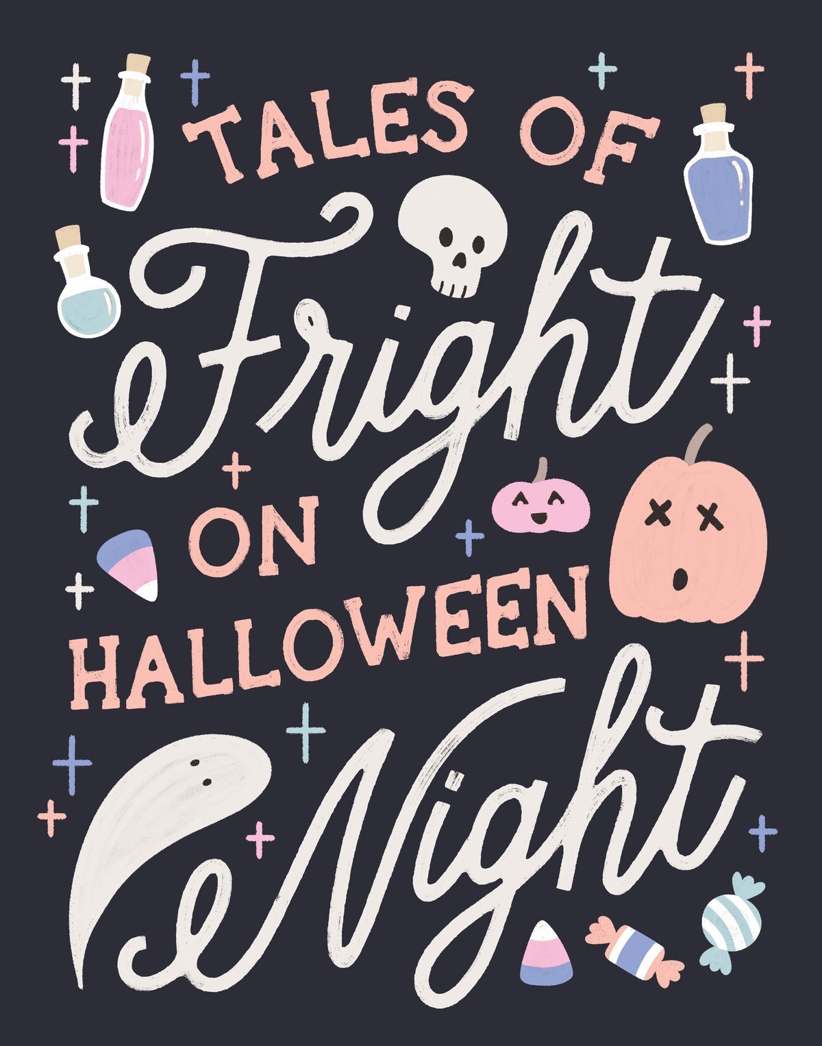 Trick or Treat VII Pastel Mural Wallpaper - pure wallpaper artwork