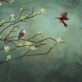 Pretty Birds in Love Mural Wallpaper - pure wallpaper artwork
