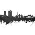 Muscat Oman Skyline Black & White Mural Wallpaper - pure wallpaper artwork