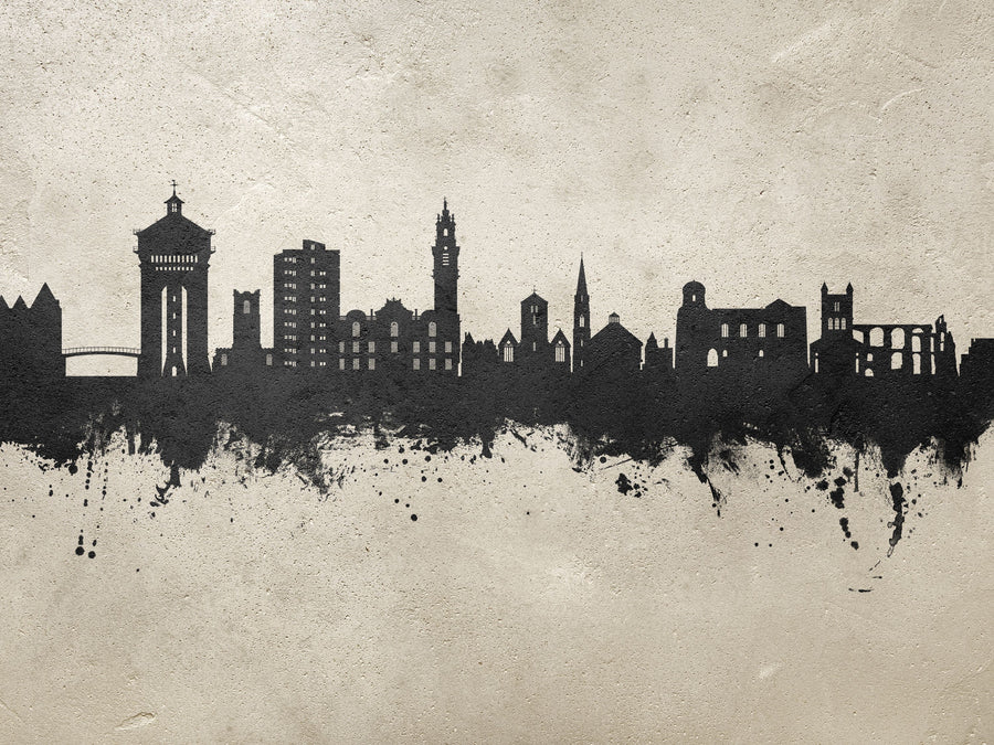 Colchester England Skyline Concrete Mural Wallpaper