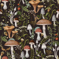 Forest Mushrooms, Dark Mural Wallpaper - pure wallpaper artwork