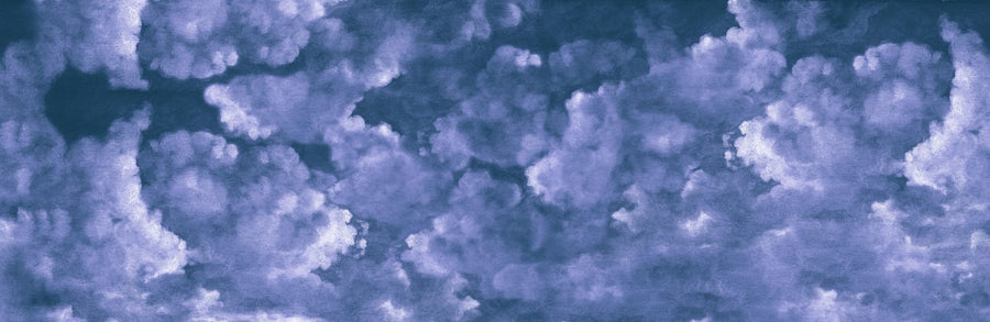Cloud Wallpaper Mural – Sky Wall Mural – Painted Dreamy Clouds, Purple printable artwork