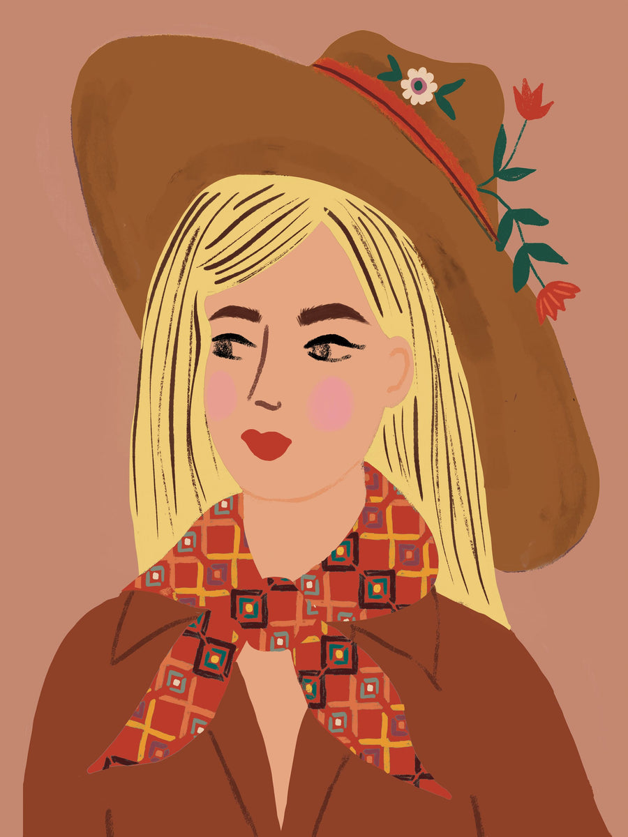 Cowgirl II Mural Wallpaper