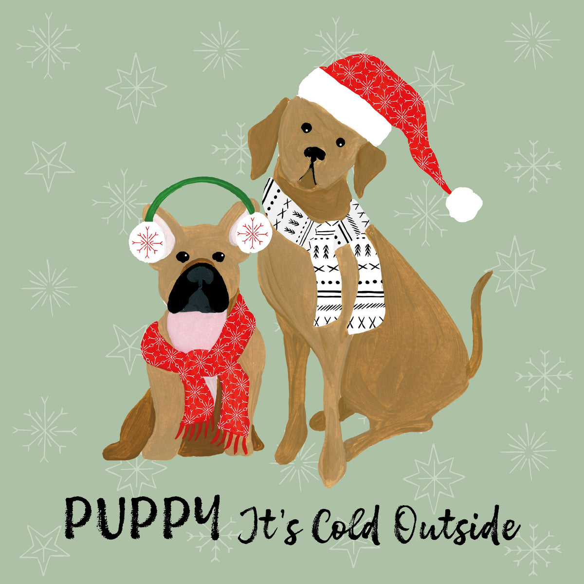 Puppy It's Cold Outside II Mural Wallpaper - pure wallpaper artwork
