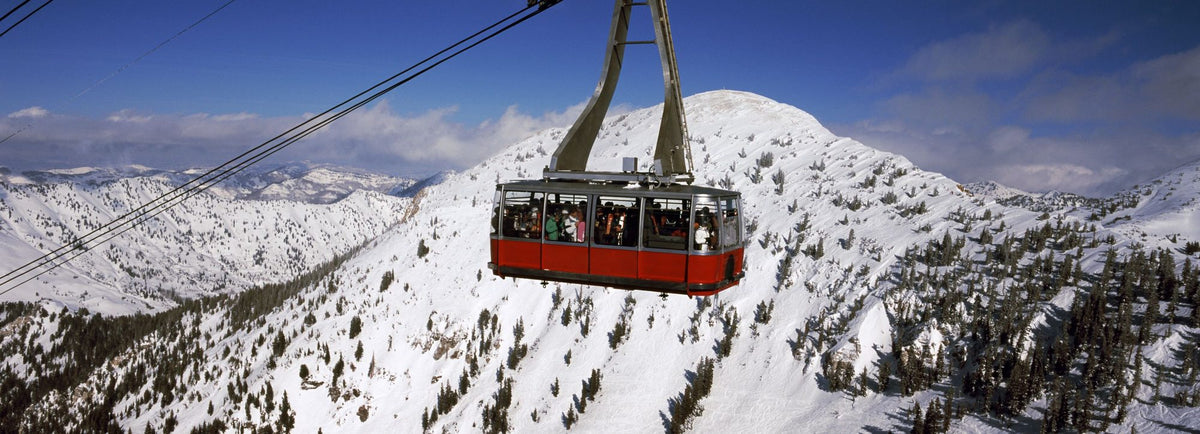 Crimson Lift Over Snow Peaks Mural Wallpaper - pure wallpaper artwork