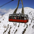 Crimson Lift Over Snow Peaks Mural Wallpaper - pure wallpaper artwork