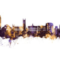 Oldham England Skyline Purple & Gold Mural Wallpaper - pure wallpaper artwork