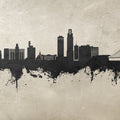 Omaha Nebraska Skyline Concrete Mural Wallpaper - pure wallpaper artwork