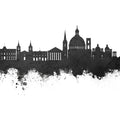 Valletta Malta Skyline Black & White Mural Wallpaper - pure wallpaper artwork