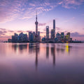 Pudong Sunrise Pink Mural Wallpaper - pure wallpaper artwork