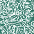 Fern Cut-Outs Pattern, Fresh Evergreen Mural Wallpaper - pure wallpaper artwork