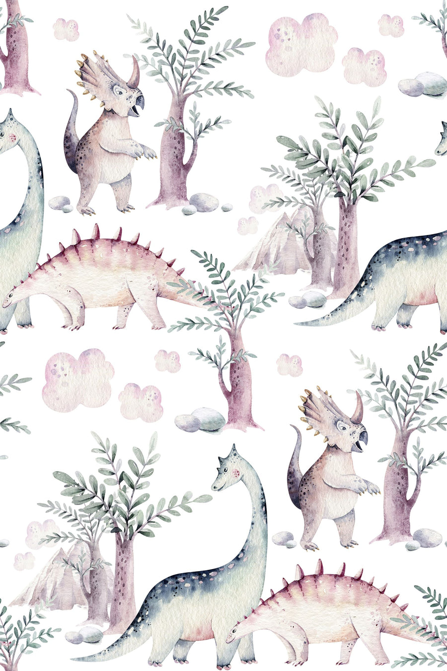 Baby Dinosaurs Mural Wallpaper
