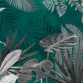 Frosty Leaves Mural Wallpaper - Cool Tone - pure wallpaper artwork