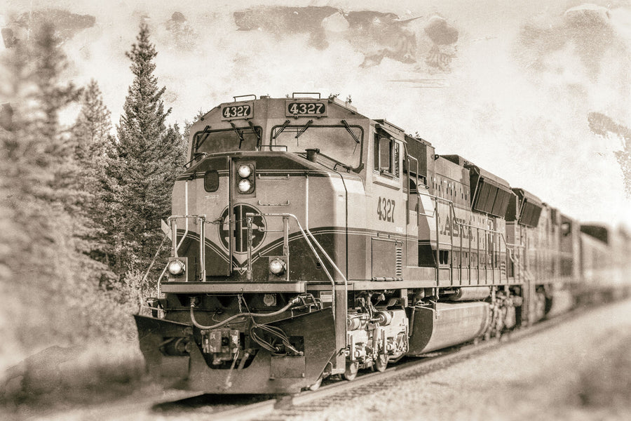 Alaskan Railroad Mural Wallpaper