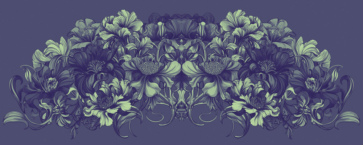 Scandi Flower V Mural Wallpaper - pure wallpaper artwork