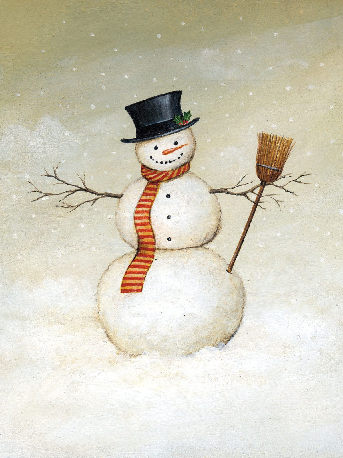 Deck the Halls Snowman Mural Wallpaper - pure wallpaper artwork