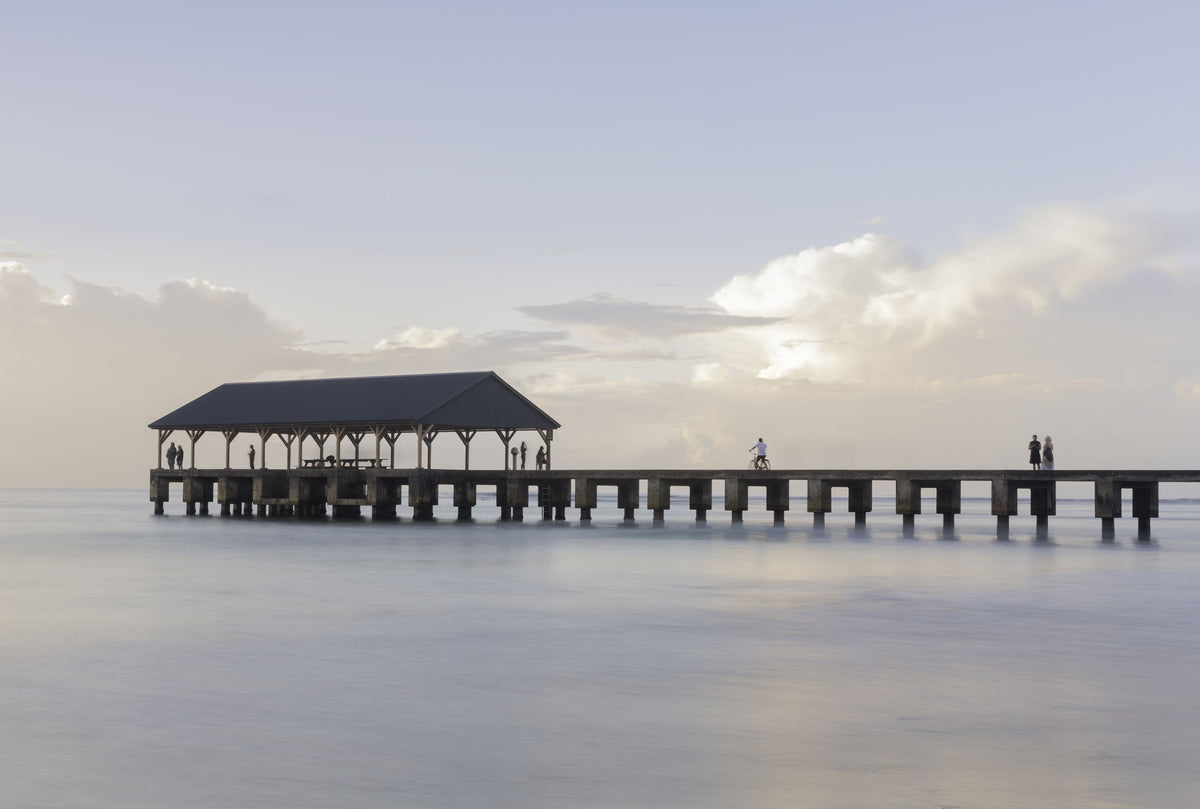 Hanalei Pier Mural Wallpaper - pure wallpaper artwork