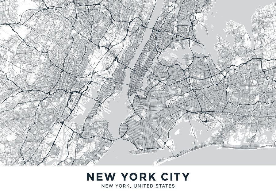 Map of New York City Mural Wallpaper