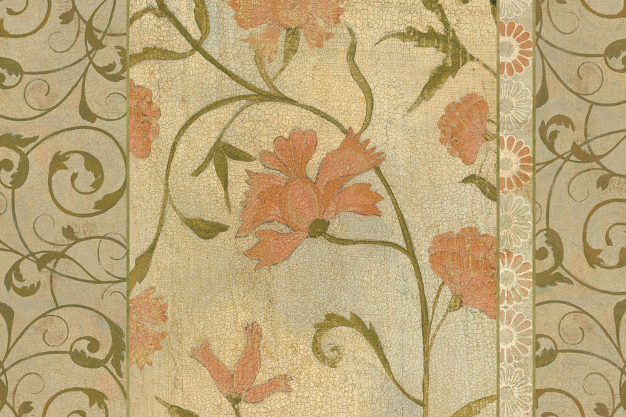 Antique Floral Vine Mural Wallpaper