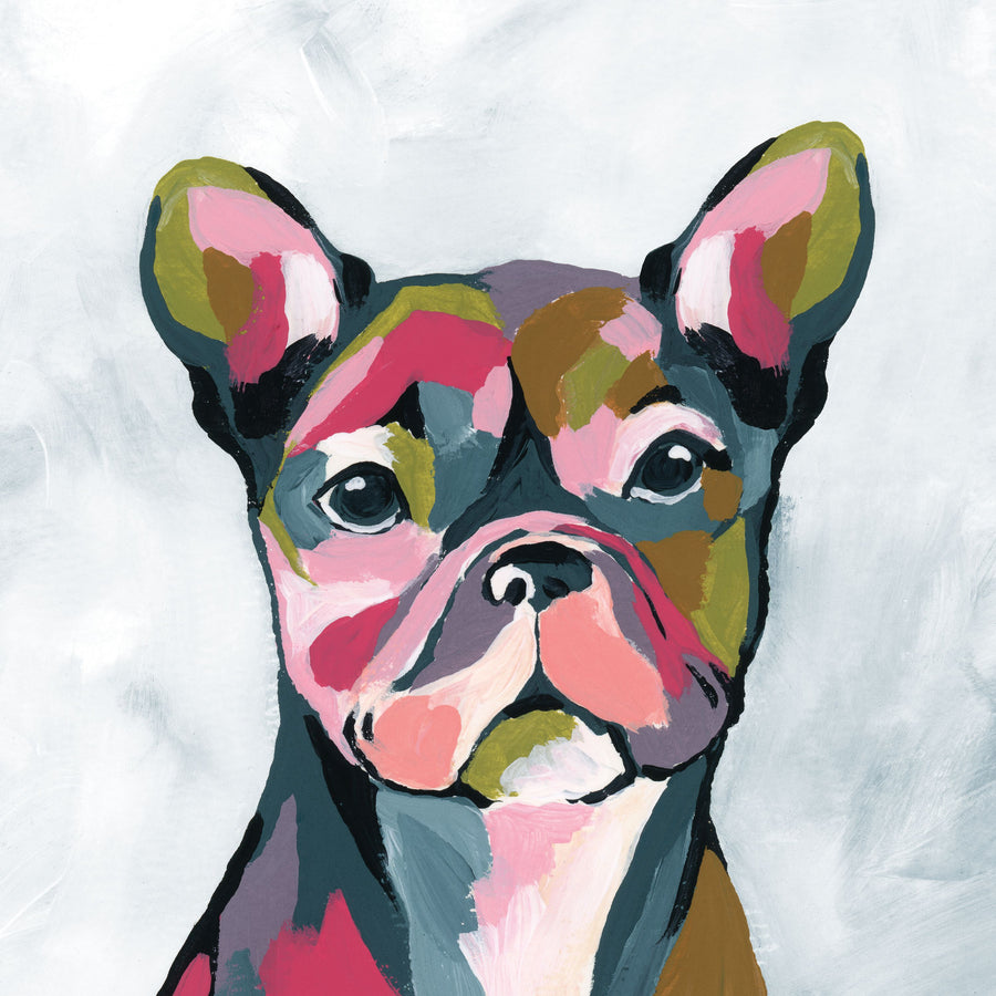 Abstract French Bulldog Mural Wallpaper