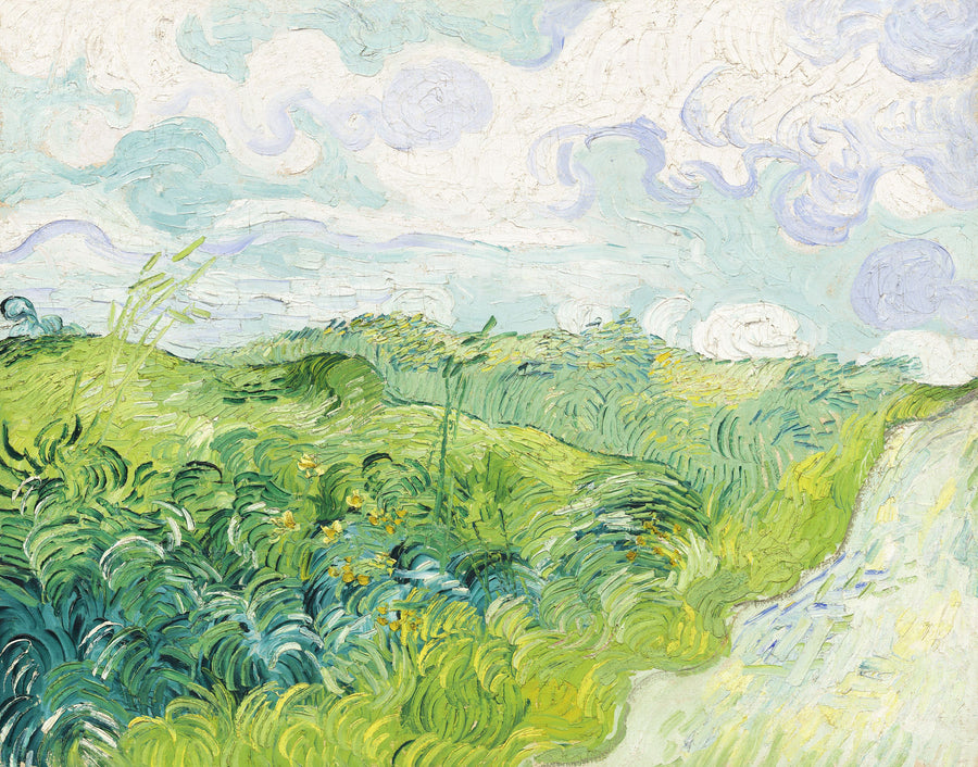 Green Wheat Fields, Auvers Mural Wallpaper