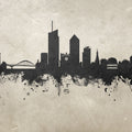 Lyon France Skyline Concrete Mural Wallpaper - pure wallpaper artwork