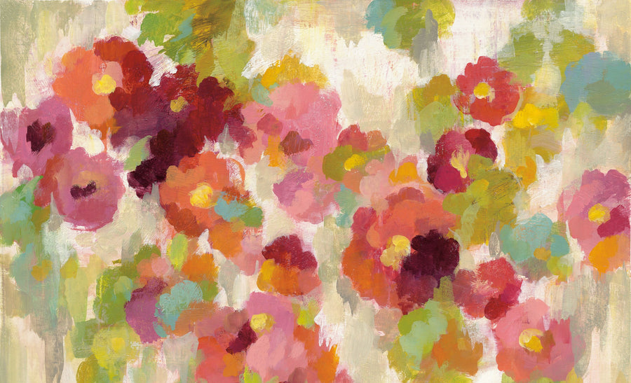 Coral and Emerald Garden I Mural Wallpaper