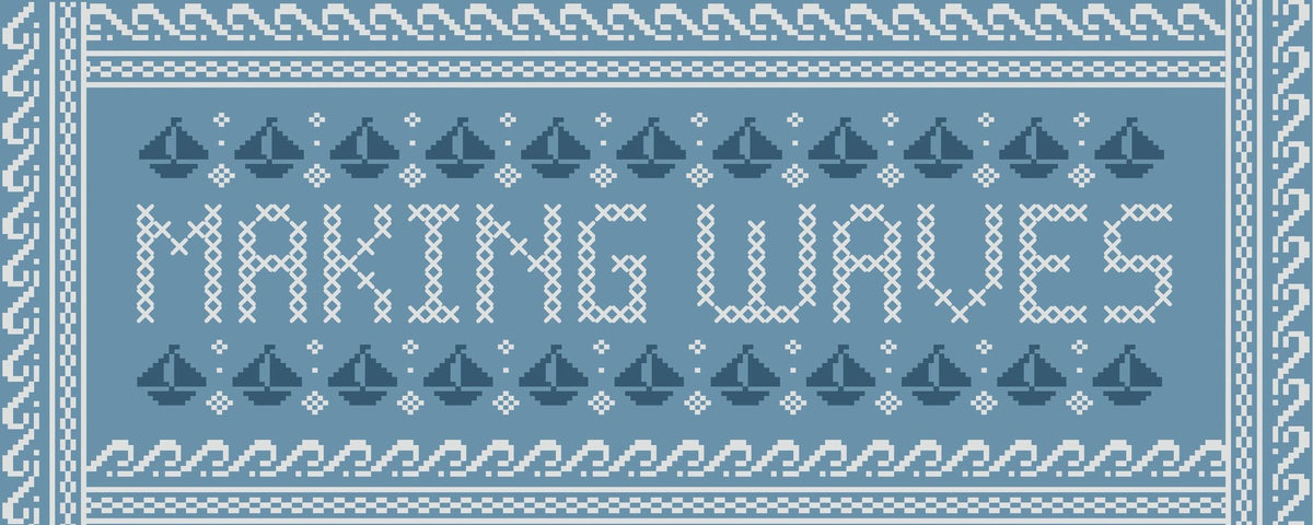 Coastal Cross Stitch I Mural Wallpaper - pure wallpaper artwork