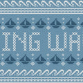 Coastal Cross Stitch I Mural Wallpaper - pure wallpaper artwork