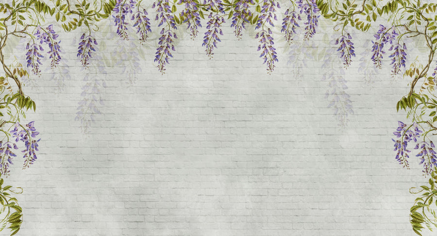 Welcome to Our Theatre, White Bricks Mural Wallpaper