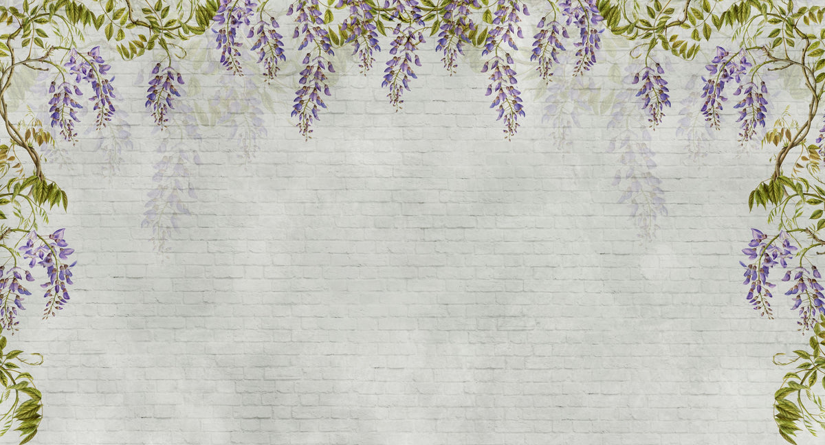 Welcome to Our Theatre, White Bricks Mural Wallpaper - pure wallpaper artwork