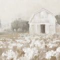 White Barn Meadow Neutral Mural Wallpaper - pure wallpaper artwork