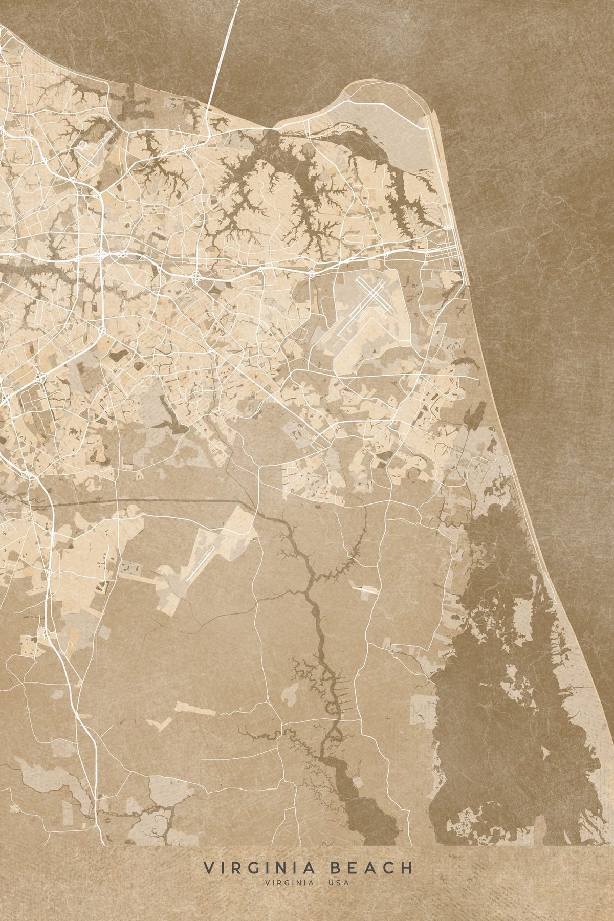 Virginia Beach Ochre Mural Wallpaper - pure wallpaper artwork