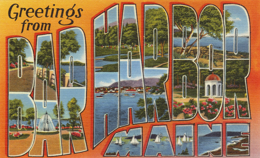 Greetings From Bar Harbor Mural Wallpaper